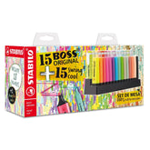 Set Marcadores Stabilo Boss + Swing Cool Deskset 30 Unid | Stabilo | Pack 1 Unidades